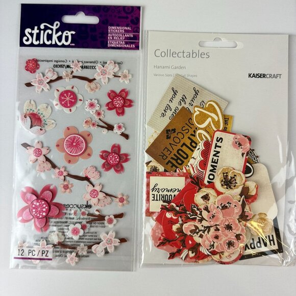 Sticko & Kaisercraft Hanami Garden Stickers Cherry Blossom - Picture 1 of 4